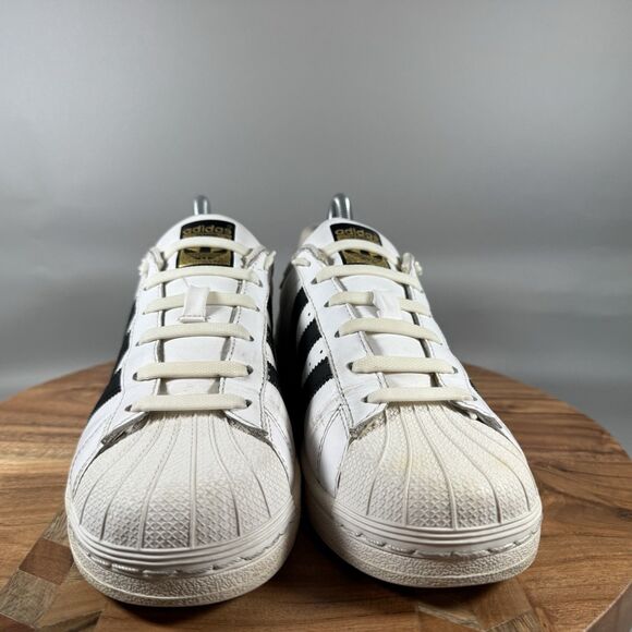 Adidas Shoes Womens 7.5‎ Superstar Running Sneaker White Leather - Picture 2 of 7